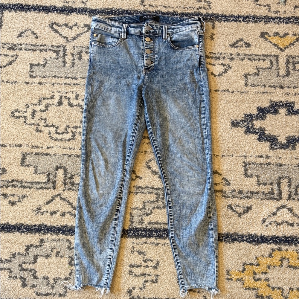 Liverpool high rise ankle jeans size 8
